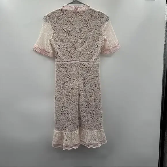 cream lace bell sleeve dress Vintage Lace Bell Sleeve Dress main image 0